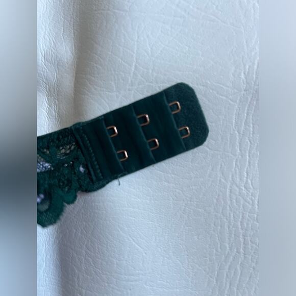 Savage x‎ Fenty Not sorry unlined green lace bralette 32B mermaid fairy Ethereal - Picture 7 of 11